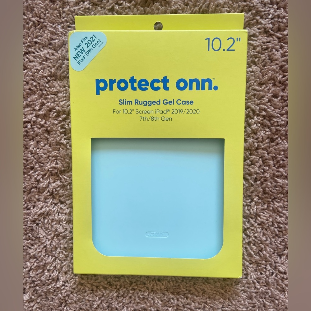onn 10.2” iPad gel case for 7th, 8th, and 9th gen